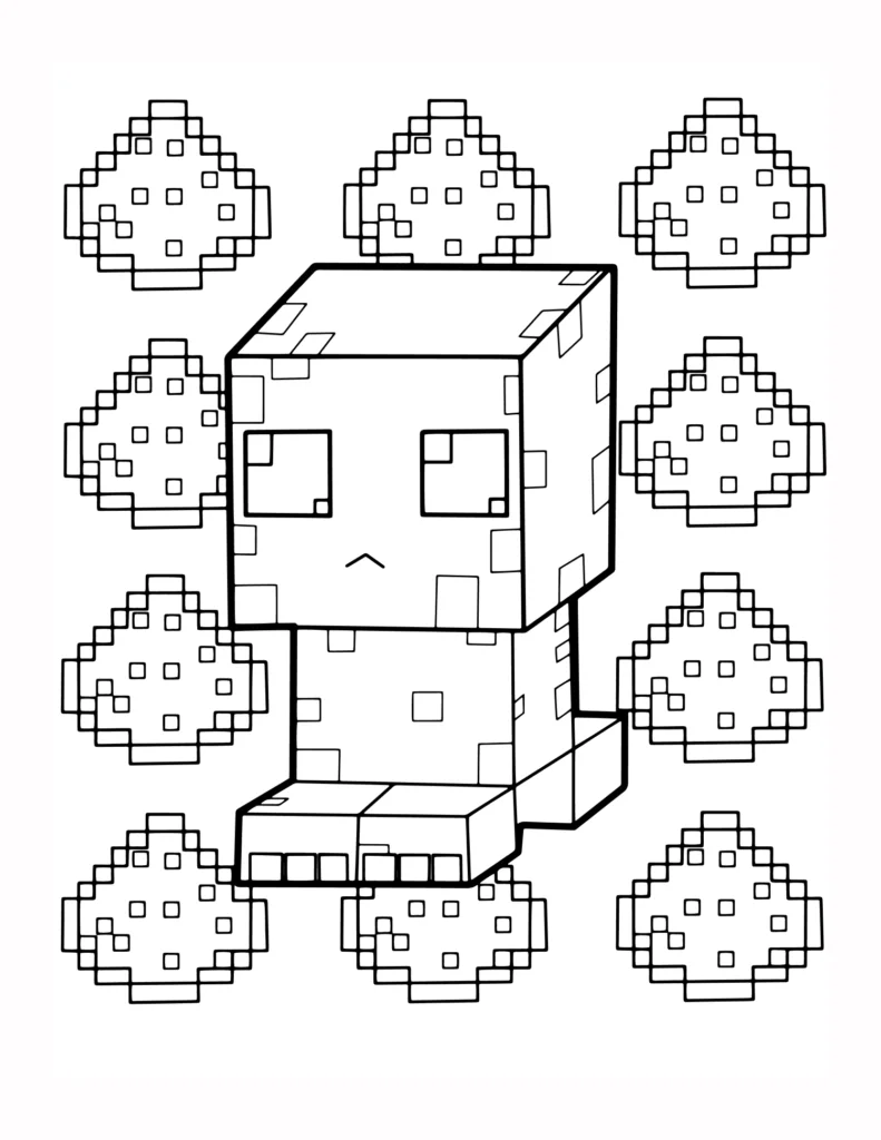 13 Urocza Kawaii Kolorowanka Creepera z Minecrafta