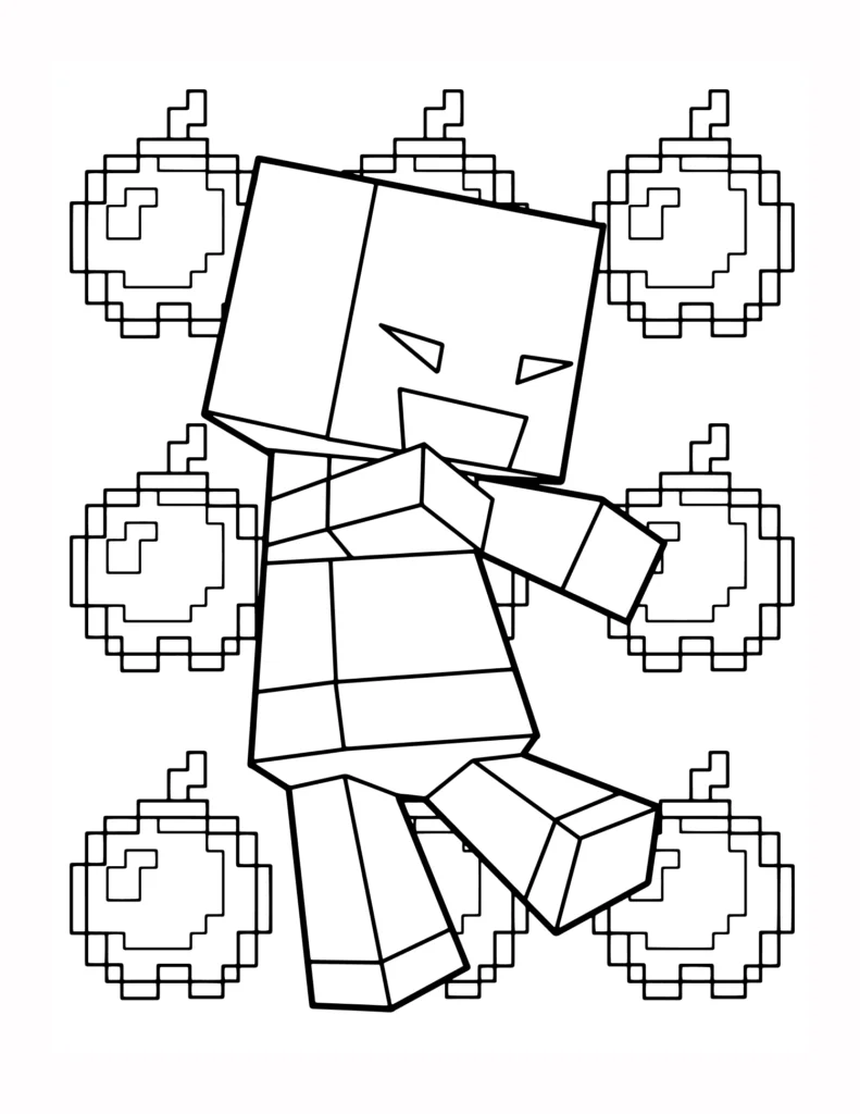 14 Urocza Kolorowanka Creepera z Minecrafta