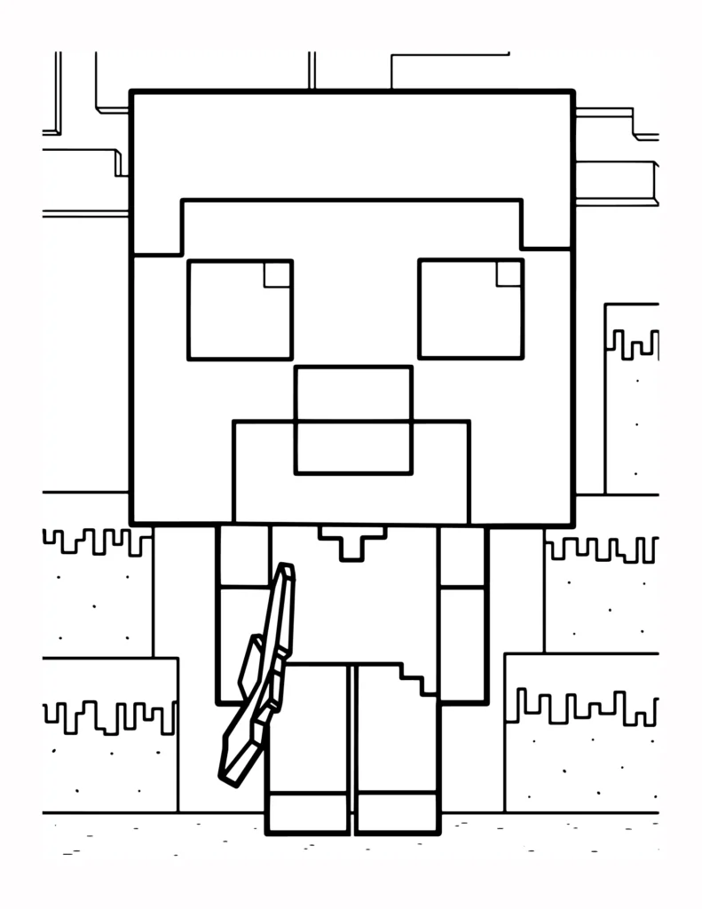 23 Kolorowanka Funko Pop Stevea z Minecrafta