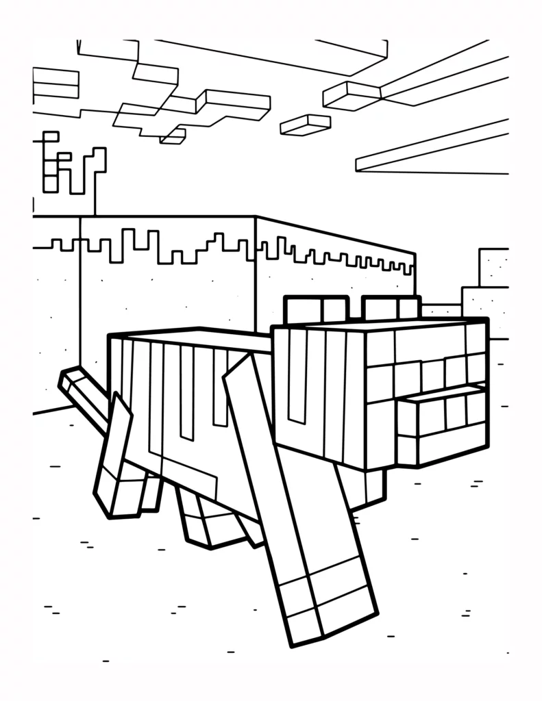 34 Kolorowanka Kota z Minecrafta