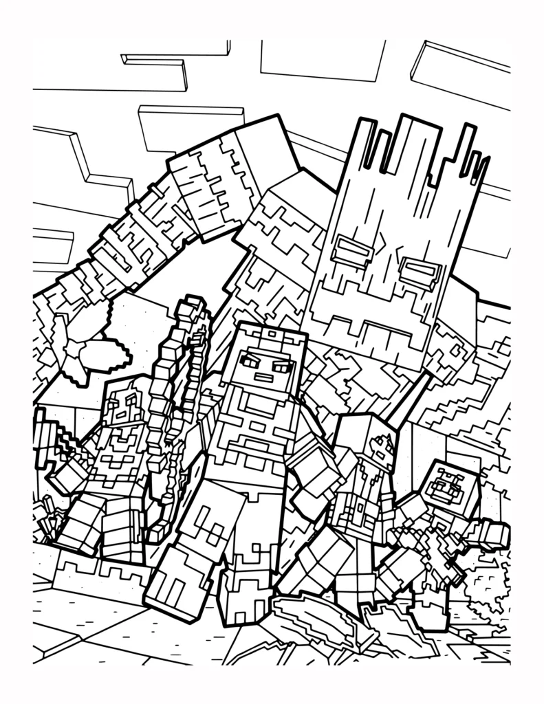 39 Kolorowanka Dzungli Minecraft Dungeons