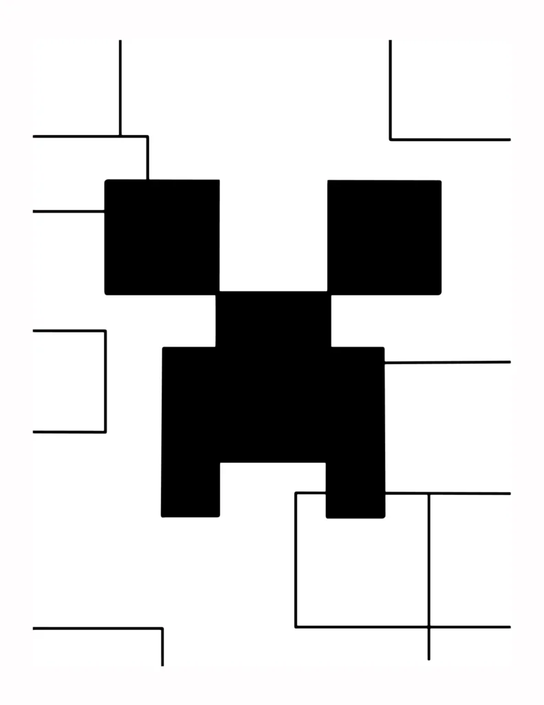 41 Kolorowanka Logo Twarzy Minecrafta dla Dzieci