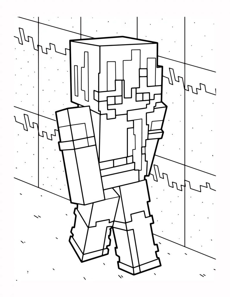43 Kolorowanka Dziewczynki Alex z Minecrafta