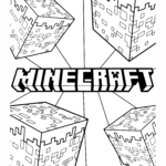 45 Kolorowanka Logo Minecrafta z Blokami