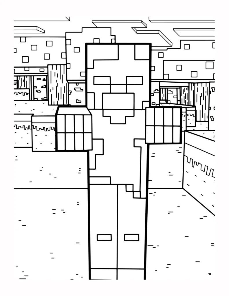 77 Kolorowanka Zombie z Minecrafta