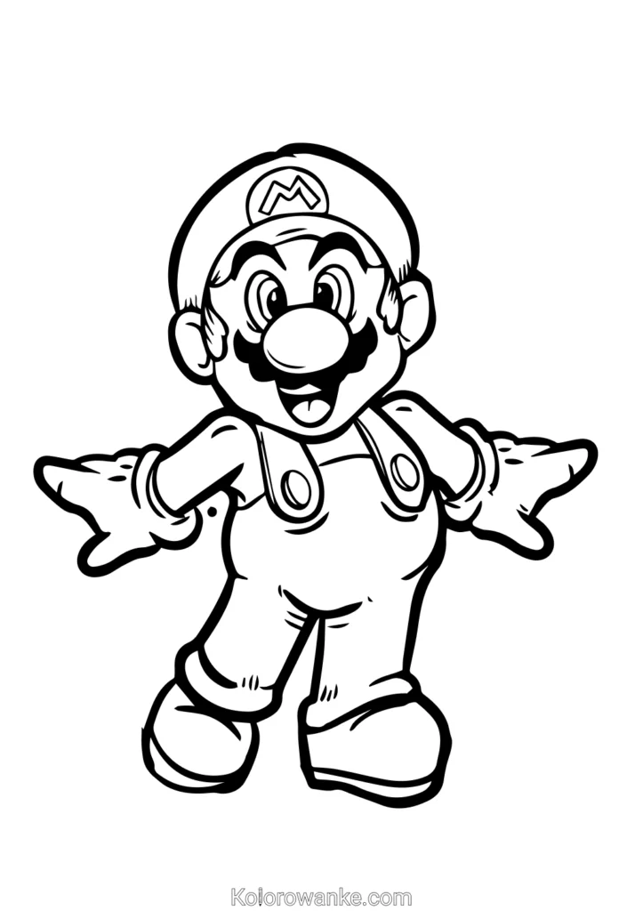 Mario Bros kolorowanka 1 1