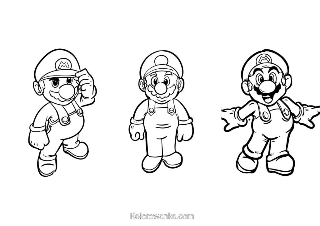 Mario Bros kolorowanka 1