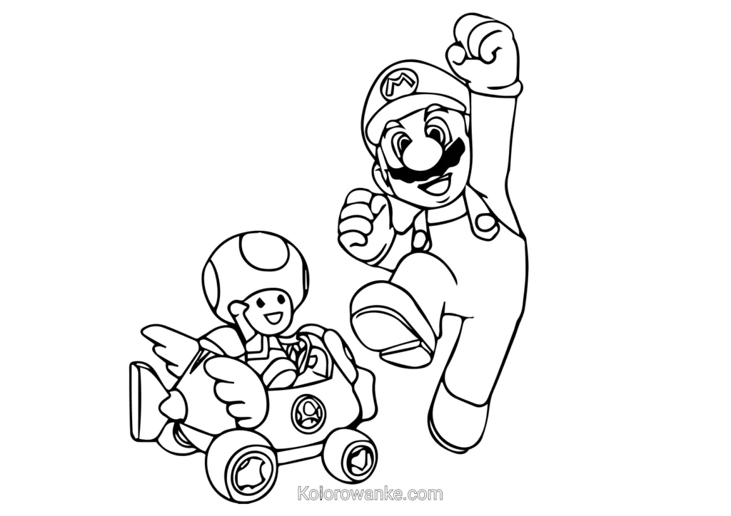 Mario Bros kolorowanka