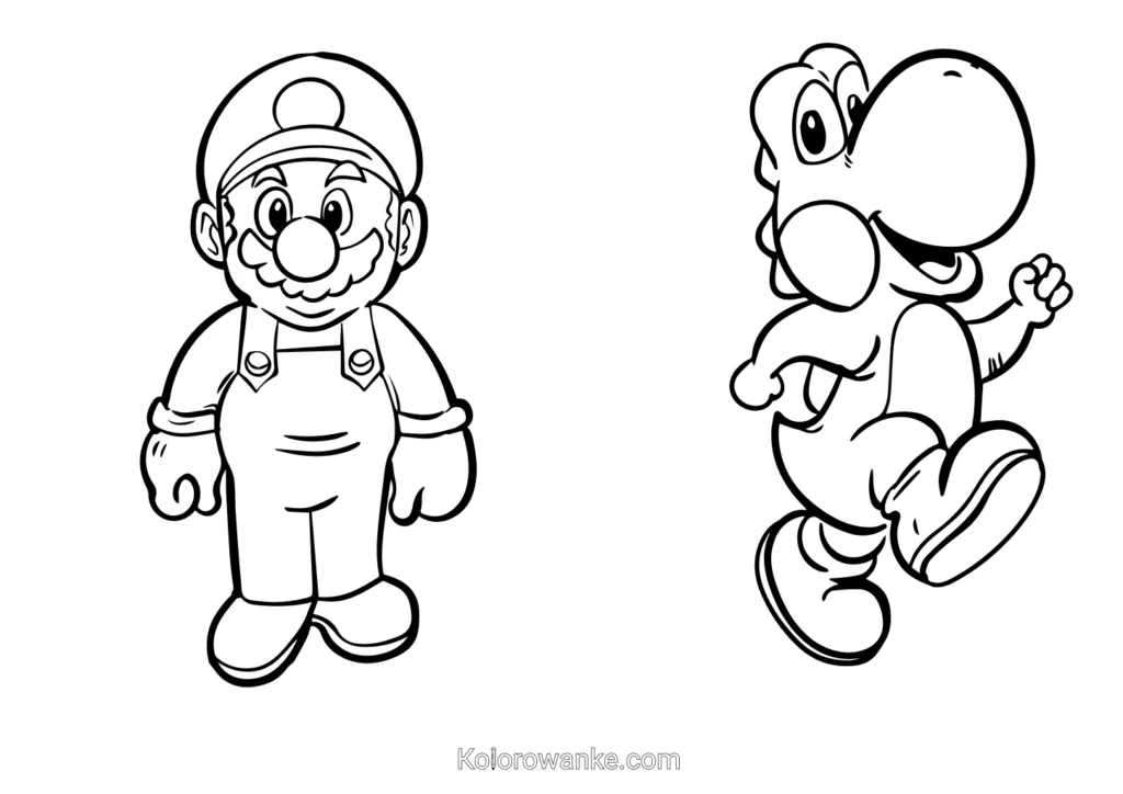 Mario Bros kolorowanka 2