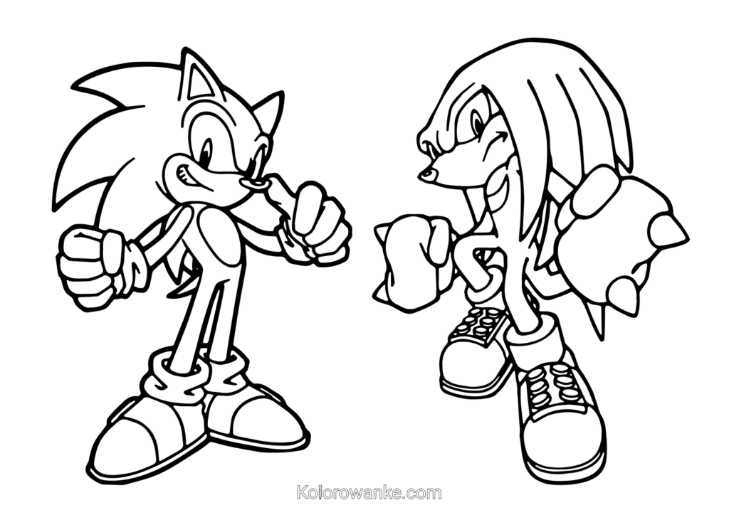 Sonic kolorowanka 1