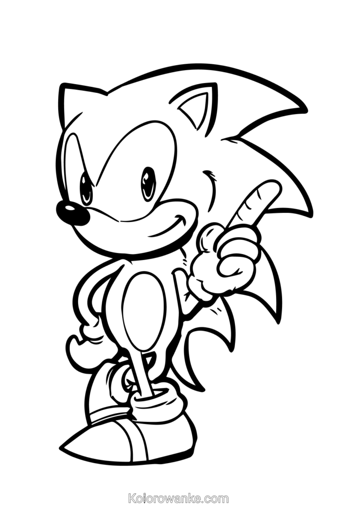 Sonic kolorowanka 9