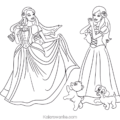 Darmowe kolorowanki Barbie, PDF do druku | Kolorowanki