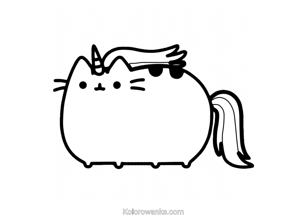 kolorowanki pusheen jednorożec
