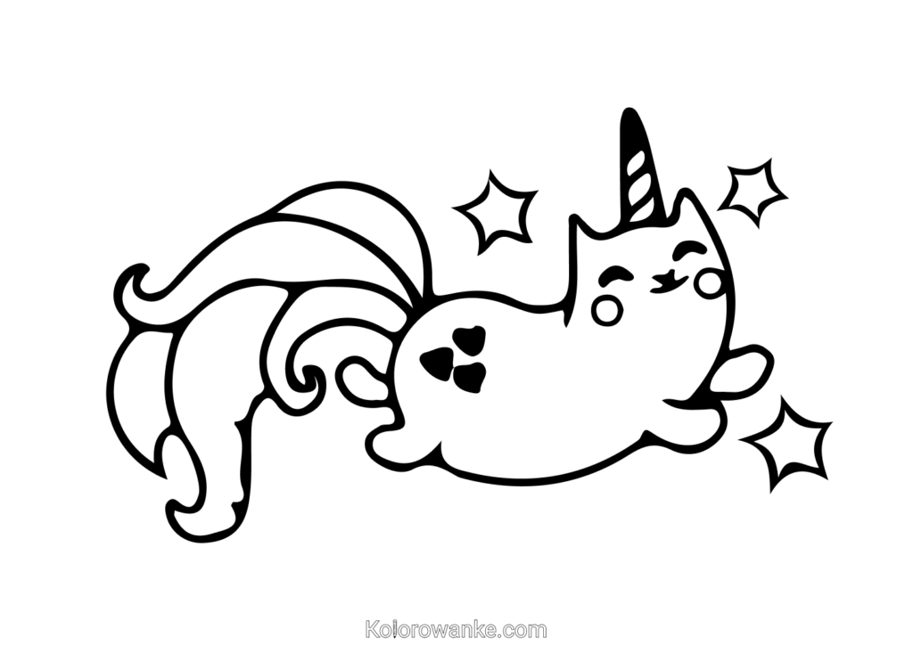 kolorowanki pusheen jednorożec