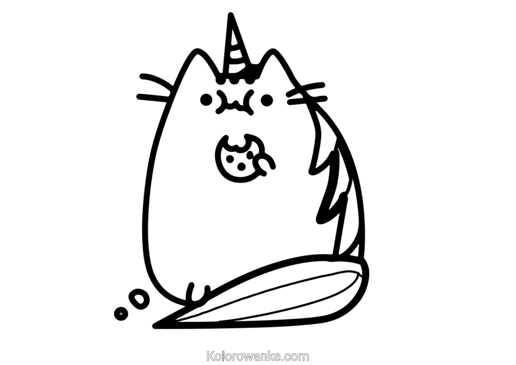 kolorowanki pusheen jednorożec