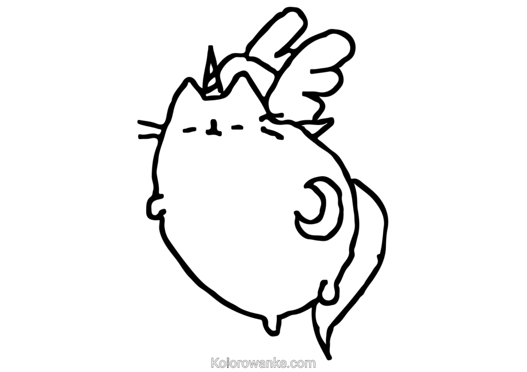 kolorowanki pusheen jednorożec