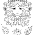 Pani Jesien kolorowanka 1