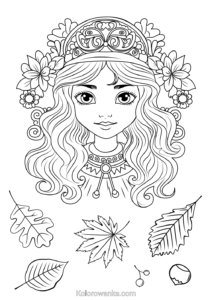 Pani Jesień kolorowanka