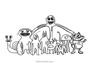 Darmowe kolorowanki z postaciami z gry Garten of Banban