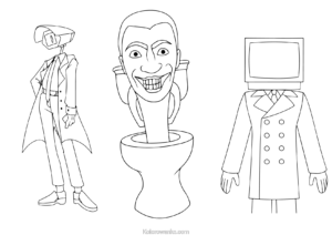 Kolorowanki Skibidi Toilet