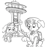 kolorowanka psi patrol baza 3