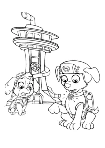 Kolorowanki Psi Patrol Baza